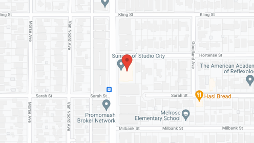 Map of the neighborhood around Ivy Park at Studio City