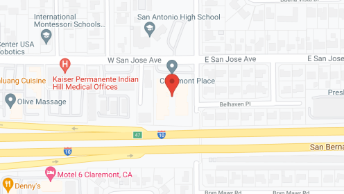 Map of the neighborhood around Claremont Place