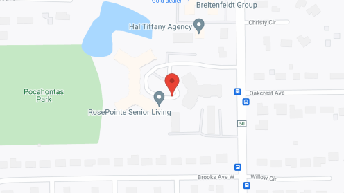 Map of the neighborhood around RosePointe I