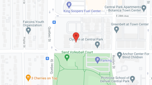 Map of the neighborhood around Clyburn at Stapleton