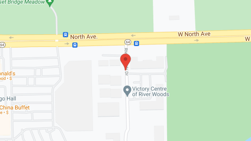 Map of the neighborhood around Victory Centre of River Woods