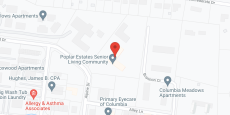 Poplar Estates and The Gardens in google map