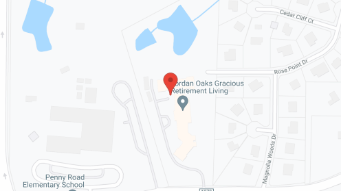 Map of the neighborhood around Jordan Oaks