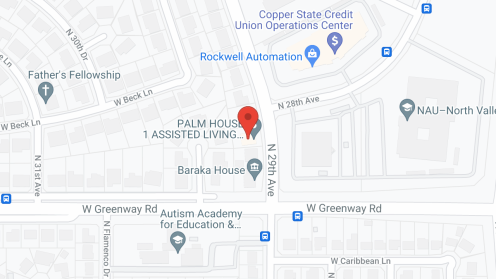 Map of the neighborhood around Palm House #1 ACH