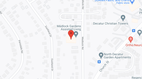 Map of the neighborhood around Medlock Gardens Senior Living