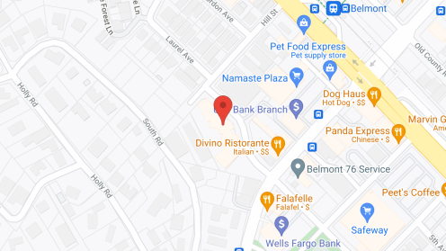 Map of the neighborhood around Voralto Living of Belmont