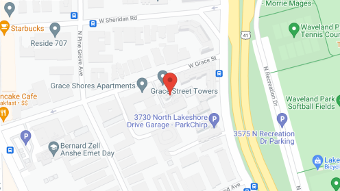 Map of the neighborhood around Grace Street Towers