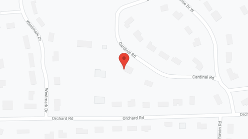 Map of the neighborhood around Steven's Residence