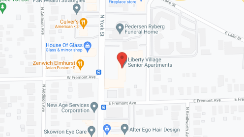 Map of the neighborhood around Liberty Village