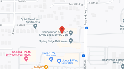 Map of the neighborhood around Spring Ridge Assisted Living and Memory Care