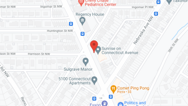 Sunrise of Connecticut Ave in google map