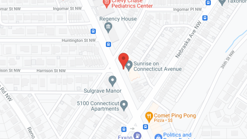 Map of the neighborhood around Sunrise of Connecticut Ave