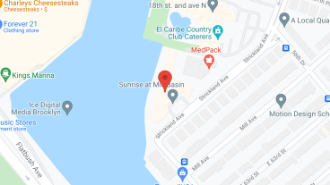 Sunrise of Mill Basin in google map
