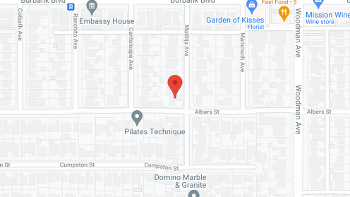 Map of the neighborhood around Sherman Oaks Gardens