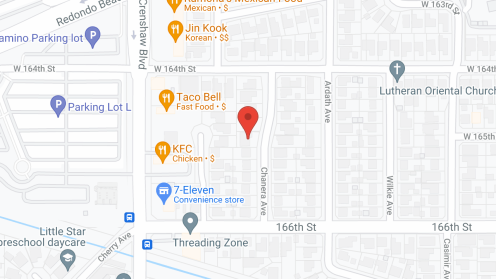 Map of the neighborhood around Villa Christa