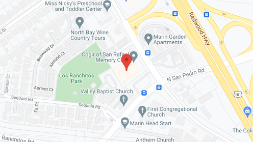 Map of the neighborhood around Cogir of San Rafael Memory Care