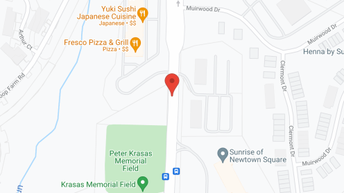 Map of the neighborhood around Sunrise of Newtown Square