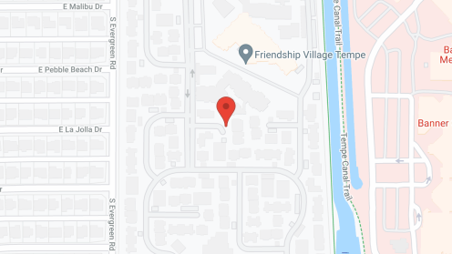 Map of the neighborhood around Friendship Village Tempe