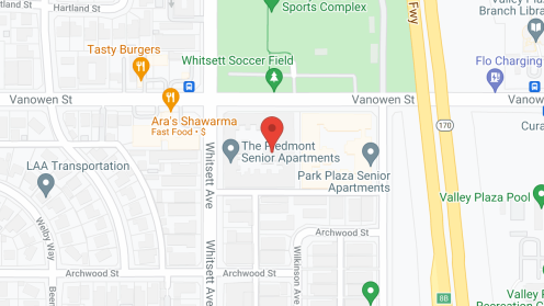 Map of the neighborhood around The Piedmont Luxury Senior Apartments