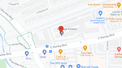 Map of the neighborhood around Heritage Estates Senior Apts.
