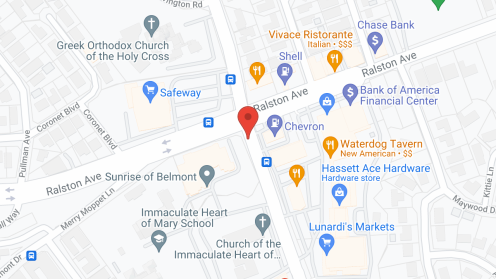 Map of the neighborhood around Ivy Park at Belmont
