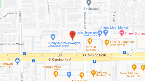 Map of the neighborhood around Belmont Village Sunnyvale
