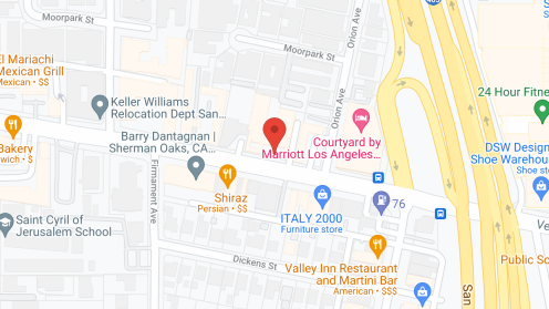 Map of the neighborhood around Belmont Village Encino