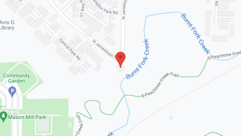 Map of the neighborhood around Williamsburg Apartments