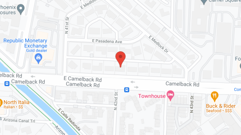 Map of the neighborhood around Arcadia Villa