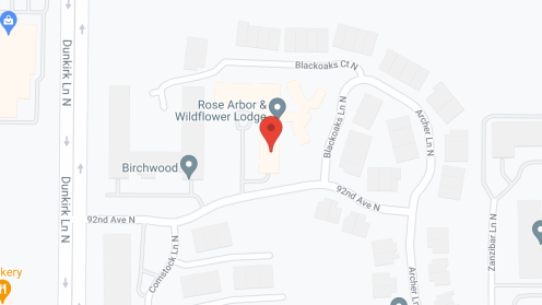 Map of the neighborhood around Rose Arbor and Wildflower Lodge