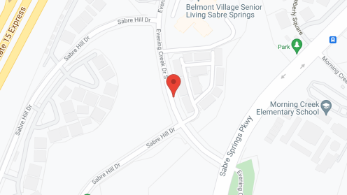 Map of the neighborhood around Belmont Village Sabre Springs