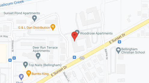 Map of the neighborhood around WoodRose