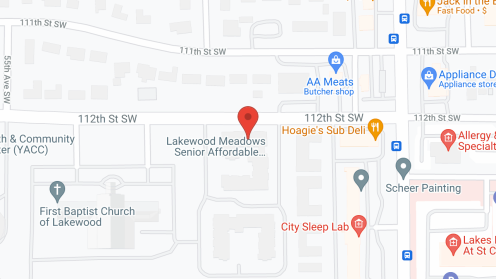 Map of the neighborhood around Lakewood Meadows