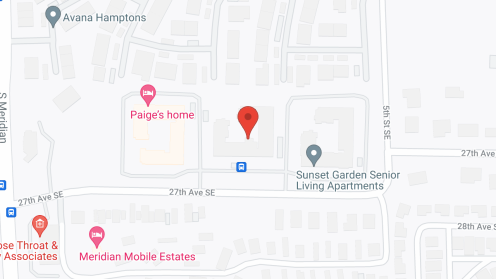 Map of the neighborhood around Sunset Gardens