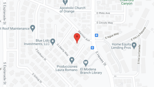 Map of the neighborhood around Orangeville Manor, Inc