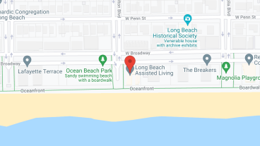 Long Beach Assisted Living in google map