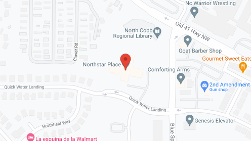 Map of the neighborhood around Northstar Square