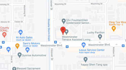 Map of the neighborhood around Westminster Terrace Senior Living