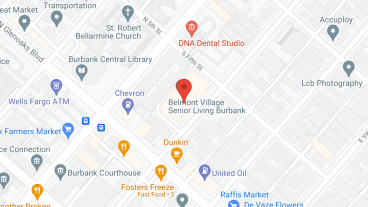 Belmont Village Burbank in google map