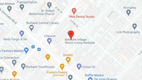 Map of the neighborhood around Belmont Village Burbank