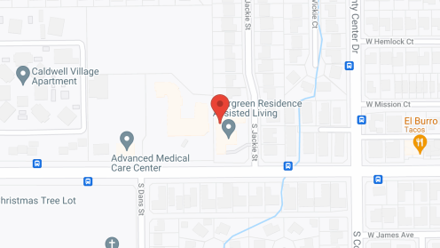 Map of the neighborhood around Evergreen Residence