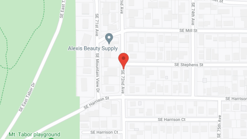 Map of the neighborhood around Mount Tabor Senior Villa