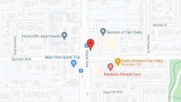 Sunrise of Fair Oaks CA in google map