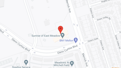Map of the neighborhood around Sunrise of East Meadow