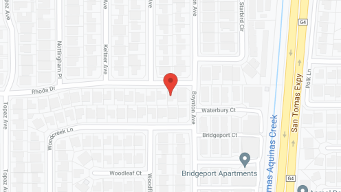 Map of the neighborhood around Saratoga RCFE