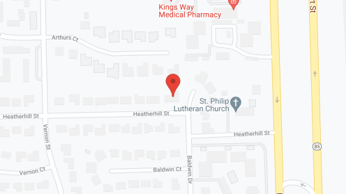 Map of the neighborhood around Cunningham's Trenton Senior Residence