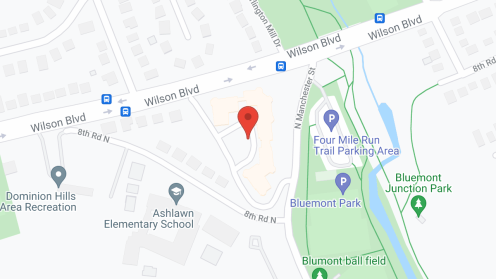 Map of the neighborhood around Sunrise of Bluemont Park