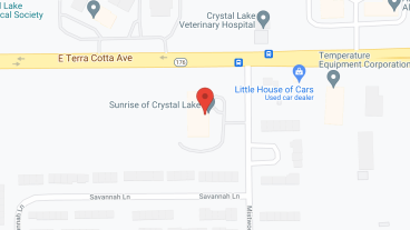 Sunrise of Crystal Lake in google map