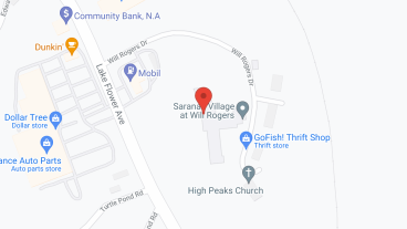 Saranac Village at Will Rogers in google map