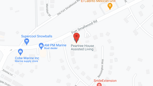 Map of the neighborhood around The Peartree House Assisted Living at Middlebury